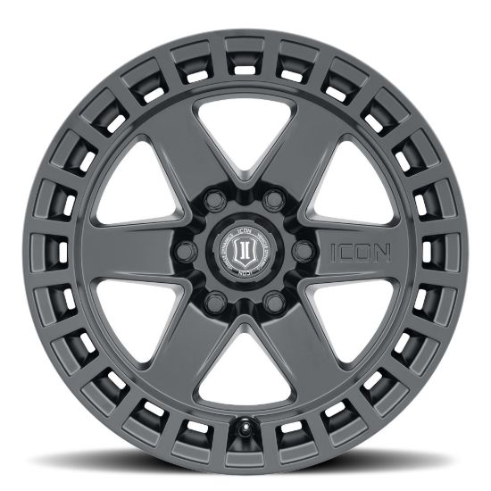 ICON 17 X 8.5 INCH SIZE; SATIN BLACK; 6 - 34856350SB