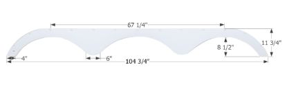 ICON 104 5/8'X11 3/4'POLAR WHT - 01931