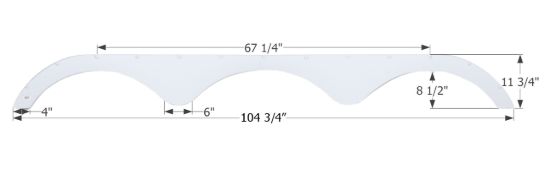 ICON 104 5/8'X11 3/4'POLAR WHT - 01931