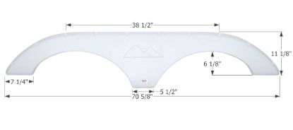 ICON KEYSTONE TANDOM FENDER SKIRT WHITE - 12303