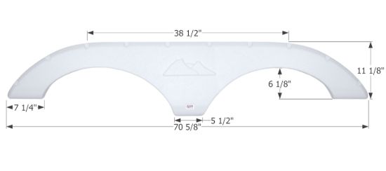 ICON KEYSTONE TANDOM FENDER SKIRT WHITE - 12303