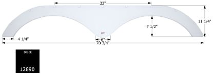ICON FENDER SKIRT TANDEM BLACK - 12890