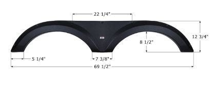 ICON FENDER SKIRT FS4255 BLACK - 14255