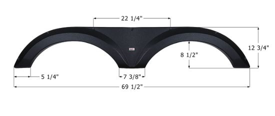 ICON FENDER SKIRT FS4255 BLACK - 14255