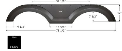 ICON COACHMEN TANDEM FENDER FS4271 BLACK - 14399