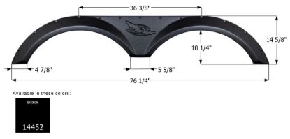 ICON FENDER SKIRT  TANDEM  JAYCO  BLACK - 14452