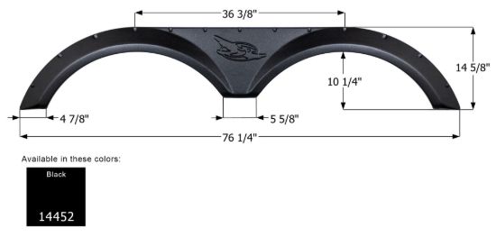 ICON FENDER SKIRT  TANDEM  JAYCO  BLACK - 14452