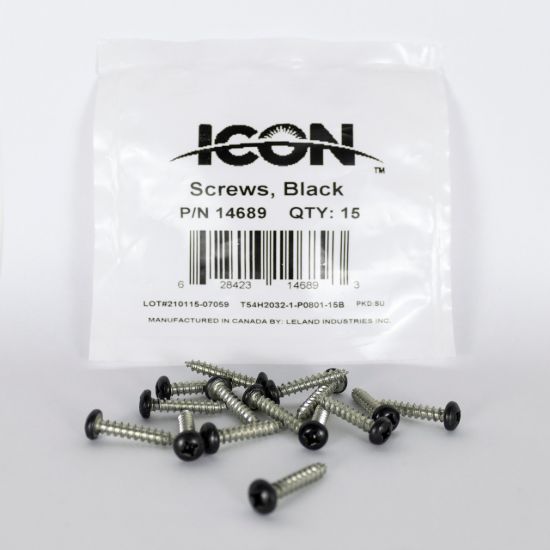 ICON SCREWS  QTY 15  PAINTED  FENDER INS - 14689