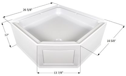 ICON SHOWER PAN  NSB2727-PW - 15231