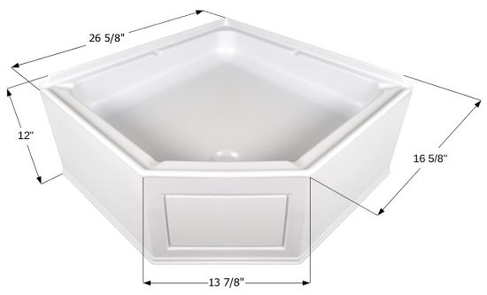 ICON SHOWER PAN  NSB2727-PW - 15231