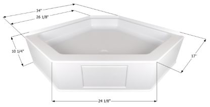 ICON SHOWER PAN  NSB3434-PW - 15233