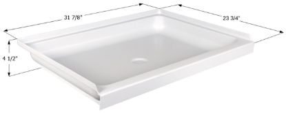 ICON SHOWER PAN  SP2432-PW  CENTER DRAIN - 15236