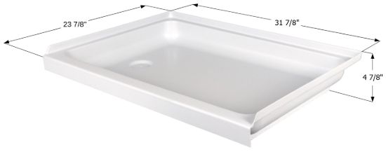 ICON SHOWER PAN  SP2432LH-PW  LH DRAIN - 15237