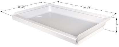 ICON SHOWER PAN  SP2436LH-PW  LH DRAIN - 15240