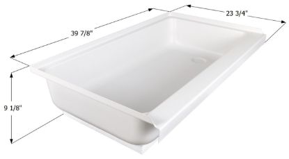 ICON SHOWER PAN  SP2440-PW  RIGHT HAND D - 15445
