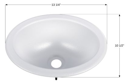 ICON SINK  SO1013  OVAL  10X13  POLAR WH - 15919