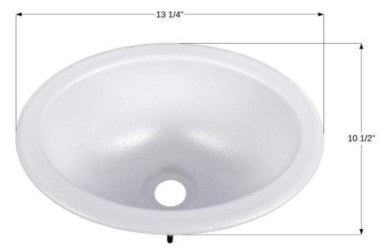 ICON SINK  SO1013  OVAL  10X13  POLAR WH - 15919