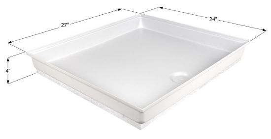 ICON SHOWER PAN  SP 100-PW  CENTER DRAIN - 15962