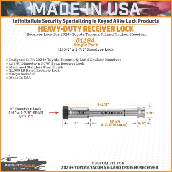 INFINITERULE RECEIVER LOCK - 61194S