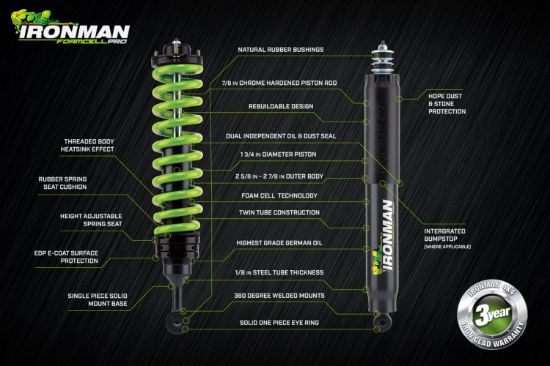 IRONMAN 4X4 FOAM CELL PRO REAR SHOCK ABSORBER - 45003FE