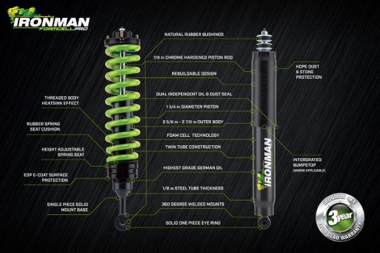 IRONMAN 4X4 FOAM CELL PRO REAR SHOCK ABSORBER S - 45003FEP