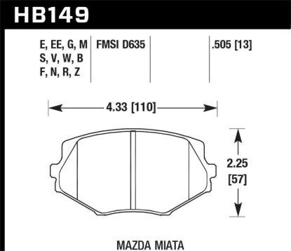 HAWK MOTORSPT CLUTCH 99 MIATA - HB149G505