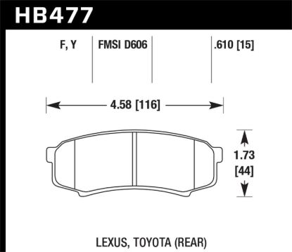 HAWK BRAKE PADS - HB477F610