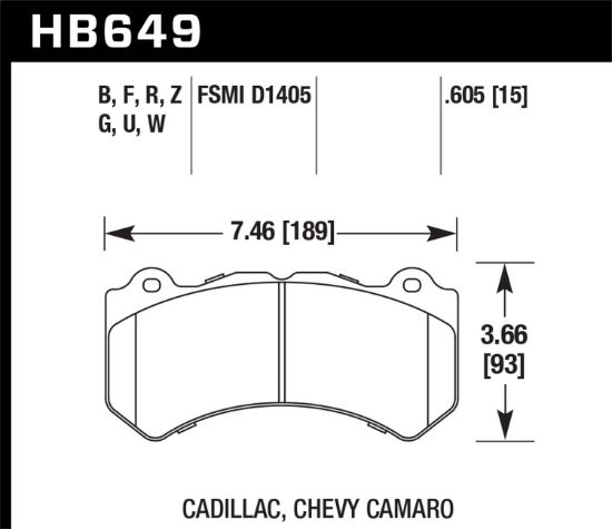 HAWK ST BRK PADS PERF CERAMIC - HB649Z605