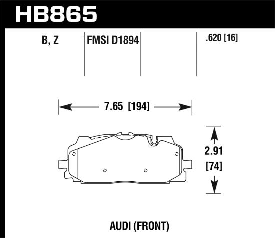HAWK STREET BRAKE PADS HPS 50 - HB865B620