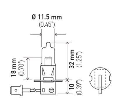 HELLA BULB H3 12V 130W PK22S T3.25 - 002090671