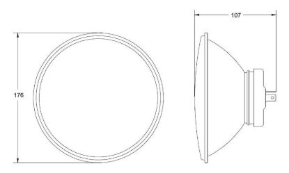 HELLA HLMP 7' H4 W/POS - 002395071