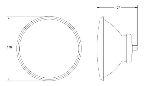 HELLA HLMP 7' H4 W/POS - 002395071