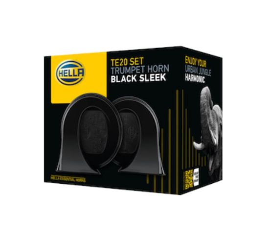 HELLA HORN KIT BX BLK TRUMPET 1 - 011225831