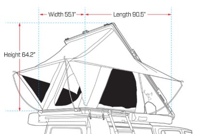 IRONMAN 4X4 ORION 1400 ALUMINUM HARD SHELL TENT - IRTT0056