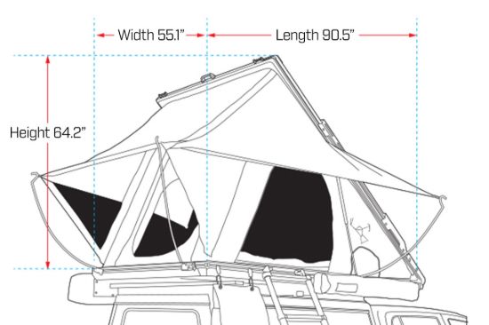 IRONMAN 4X4 ORION 1400 ALUMINUM HARD SHELL TENT - IRTT0056