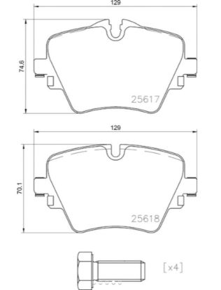 HELLA BRAKE PAD SET  DISC BRAKE - 355023131