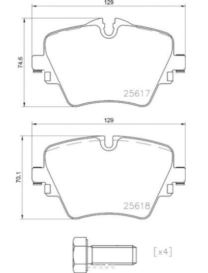 HELLA BRAKE PAD SET  DISC BRAKE - 355023131