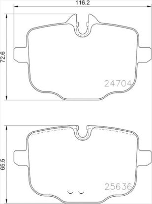 HELLA BRAKE PAD SET  DISC BRAKE - 355024921