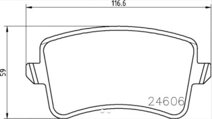 HELLA BRAKE PAD SET  DISC BRAKE - 355025381