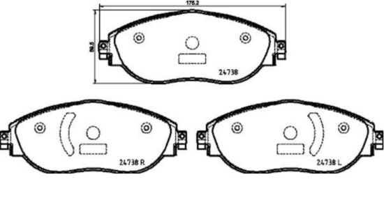 HELLA BRAKE PAD SET  DISC BRAKE - 355031751