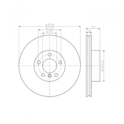 HELLA BRAKE DISC - 355119531