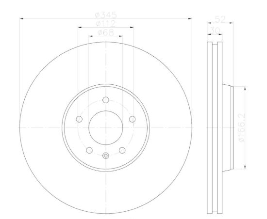 HELLA DISC BRAKE ROTOR - 355123112