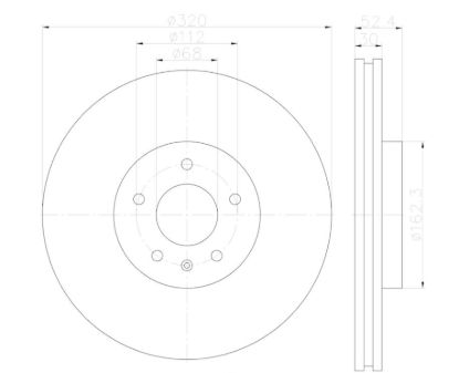 HELLA DISC BRAKE ROTOR - 355123122