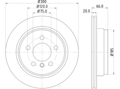 HELLA DISC BRAKE ROTOR - 355123152