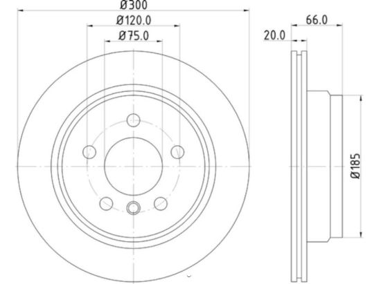 HELLA DISC BRAKE ROTOR - 355123152
