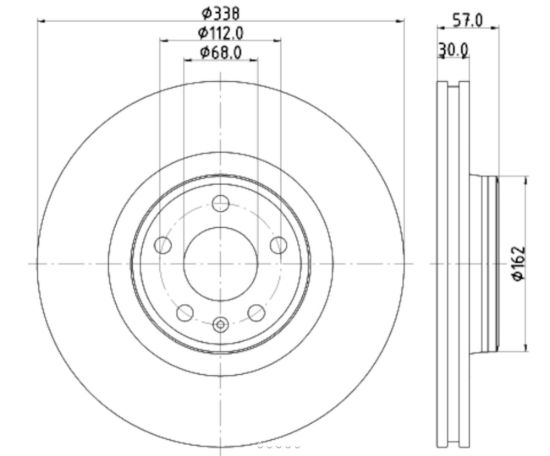 HELLA BRAKE DISC - 355125171