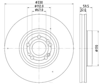 HELLA BRAKE DISC - 355132331