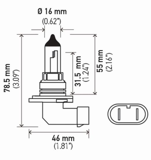 HELLA BULB 9006/HB4 12V 55W P22D T4 SB - 9006SB