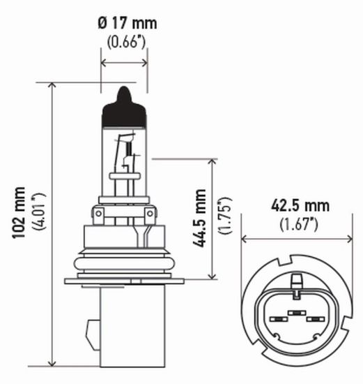 HELLA BULB 9007/HB5 12V 65/55W PX29T T4.6 - 9007SB