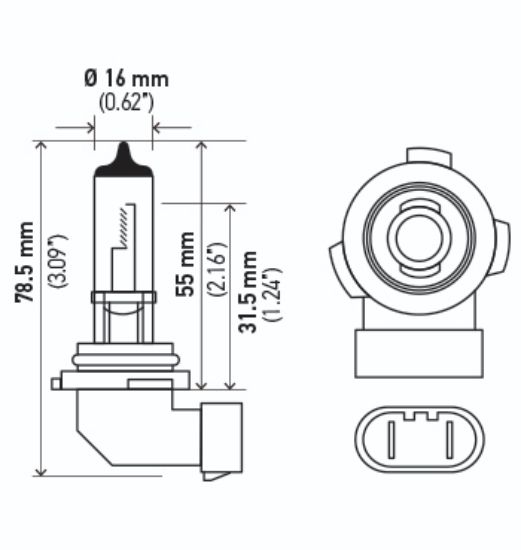 HELLA BULB 12V 45W PY20D T4 (91 - H10